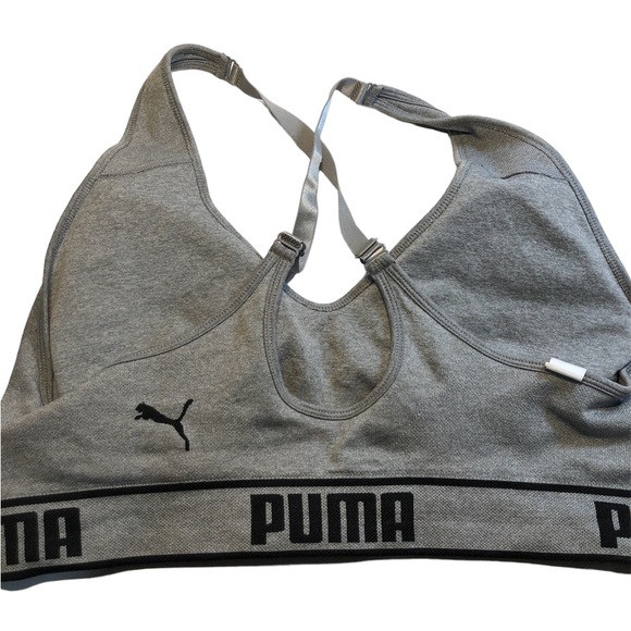 Puma seamless Sports Bra Size Large Grey - Picture 2 of 7